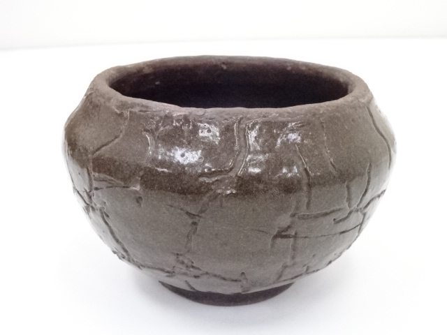 JAPANESE TEA CEREMONY ANTIQUE SLOP BASIN / KENSUI 